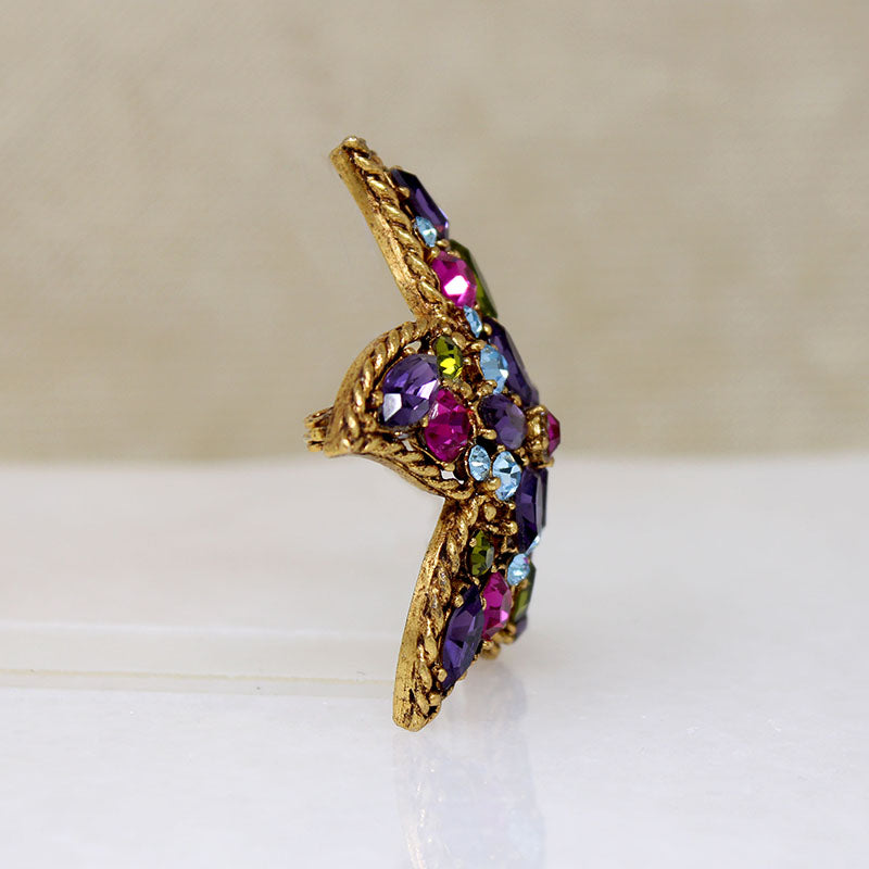 Playful Starfish Austrian Crystal Brooch by Regency