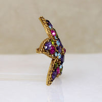 Playful Starfish Austrian Crystal Brooch by Regency