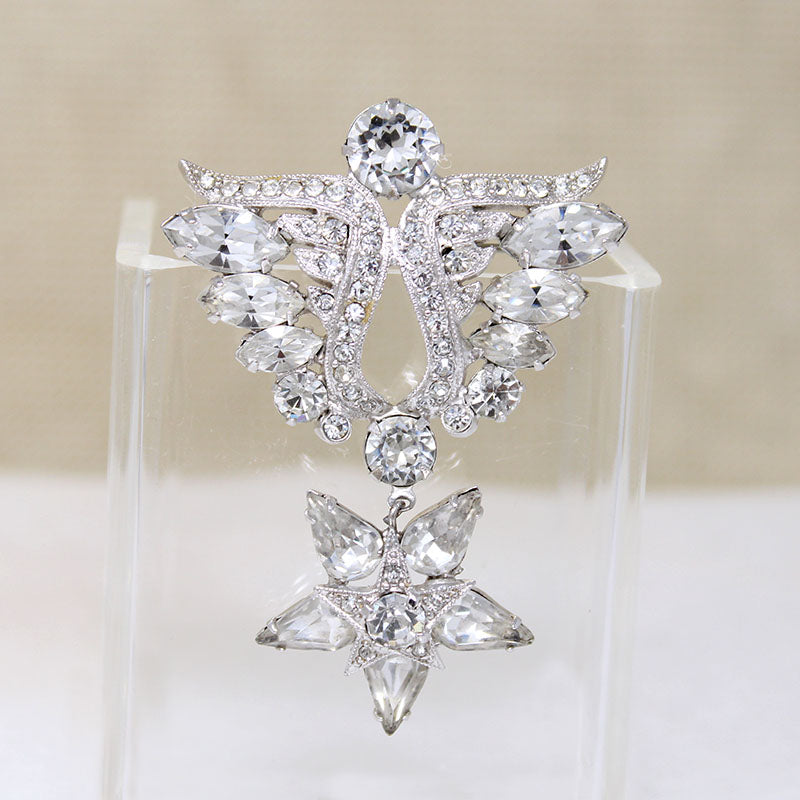 World War II Era Wings & Stars Brooch by Eisenberg