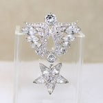World War II Era Wings & Stars Brooch by Eisenberg