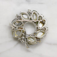 Iridescent Pastel Art Glass Circle Brooch by Lisner