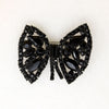 Creepy & Kooky Black Glass Brow Brooch by Weiss