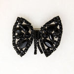 Creepy & Kooky Black Glass Brow Brooch by Weiss