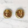 Victorian-Inspired Faux Turquoise & Rhinestone Trifari Earrings