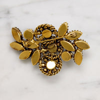 Periwinkle-Blue Rhinestone Brooch by Kramer
