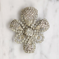 Stylized Iris Rhinestone Brooch by Kramer