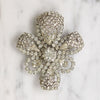 Stylized Iris Rhinestone Brooch by Kramer