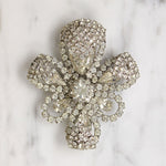 Stylized Iris Rhinestone Brooch by Kramer
