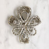 Stylized Iris Rhinestone Brooch by Kramer