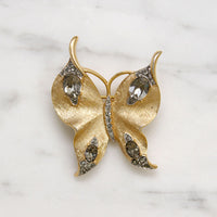 Glamorous Whimsy Crown Trifari Butterly Brooch