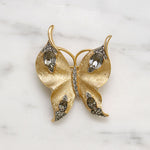 Glamorous Whimsy Crown Trifari Butterly Brooch