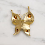 Glamorous Whimsy Crown Trifari Butterly Brooch