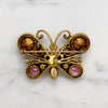 Cheerful Pastel Rhinestone Butterfly Brooch by Weiss