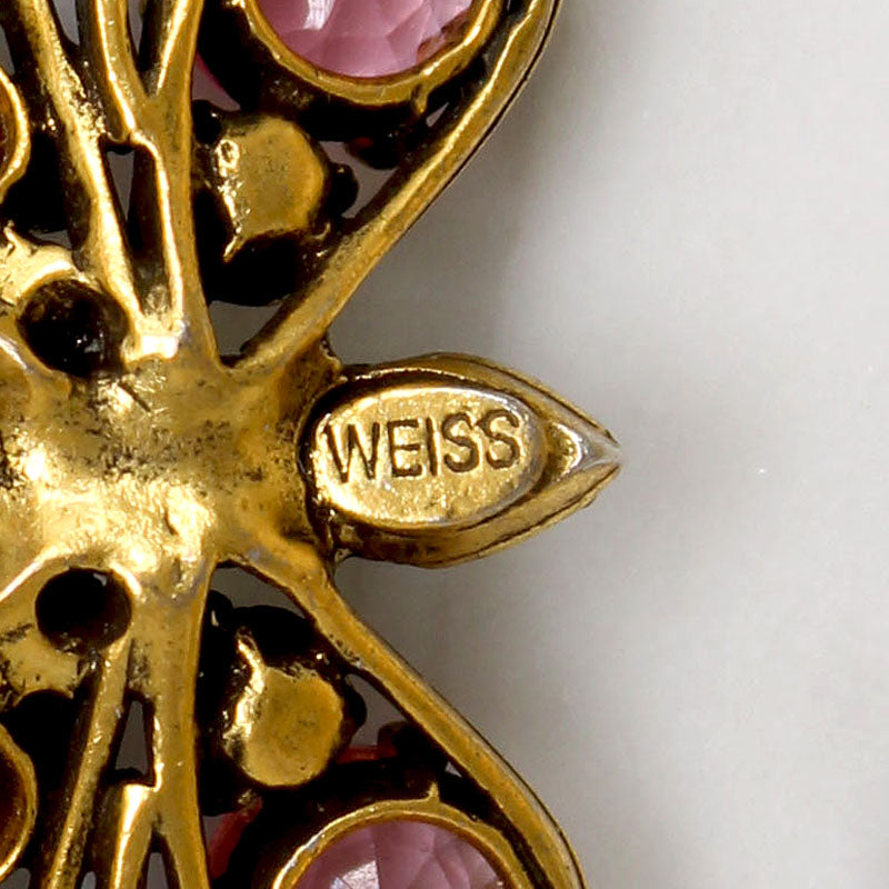 Cheerful Pastel Rhinestone Butterfly Brooch by Weiss