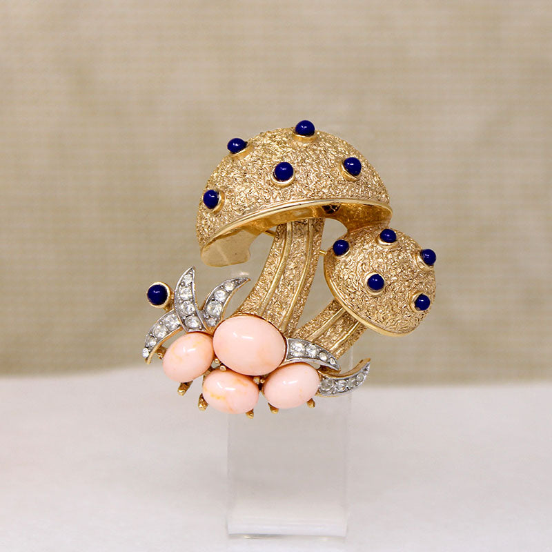 Fanciful Mushroom Brooch by Trifari