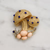 Fanciful Mushroom Brooch by Trifari