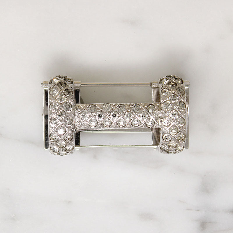 Clever Art Deco Posy Holder Brooch