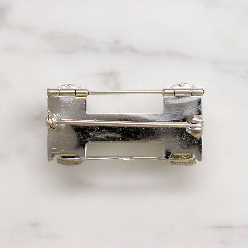 Clever Art Deco Posy Holder Brooch
