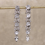 Long Art Deco Crystal Drop Earrings by Eisenberg