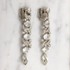 Long Art Deco Crystal Drop Earrings by Eisenberg