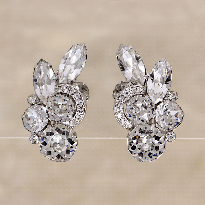 Sparkling Sprays of Swarovski Crystal Earrings by Eisenberg