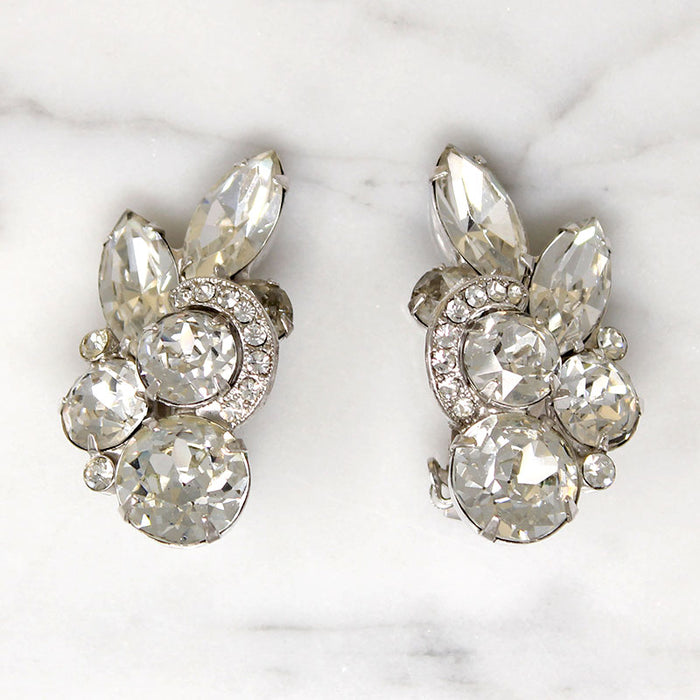 Sparkling Sprays of Swarovski Crystal Earrings by Eisenberg