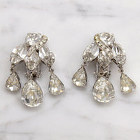 Glamorous Rhinestone Chandelier Earrings by Weiss