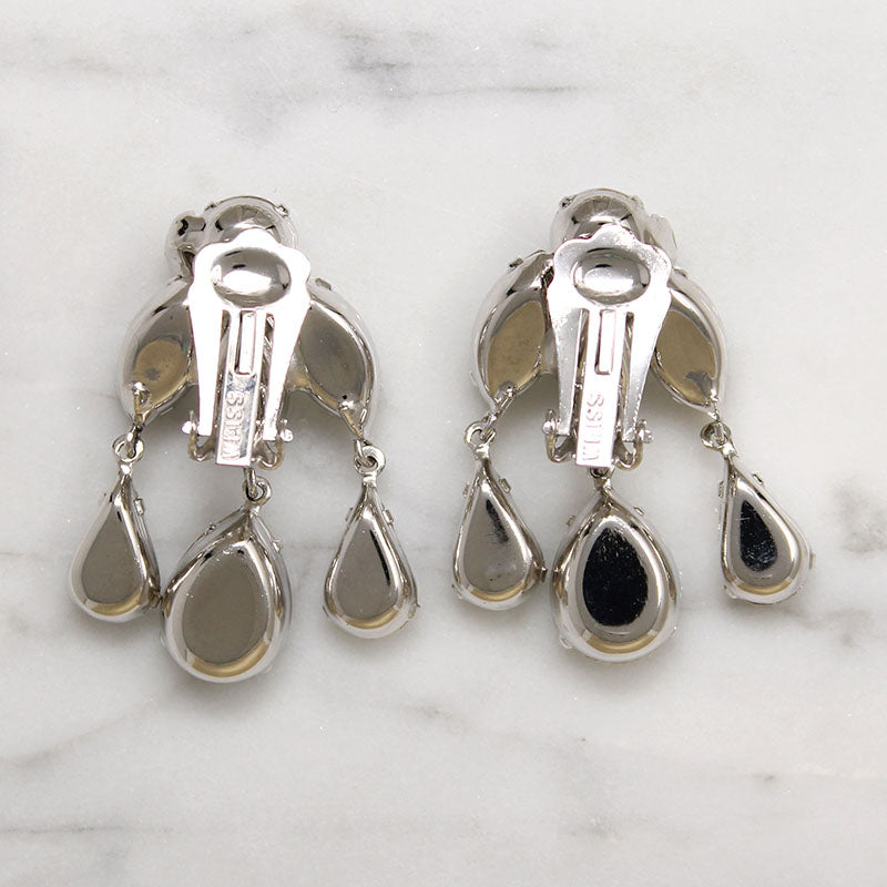 Glamorous Rhinestone Chandelier Earrings by Weiss