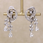 Delicate Dangles White Rhinestone Earrings by Pennino