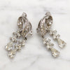Delicate Dangles White Rhinestone Earrings by Pennino