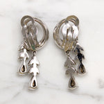 Delicate Dangles White Rhinestone Earrings by Pennino