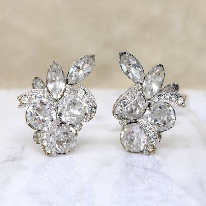 Clustered Crystal Flourish Earrings by Eisenberg