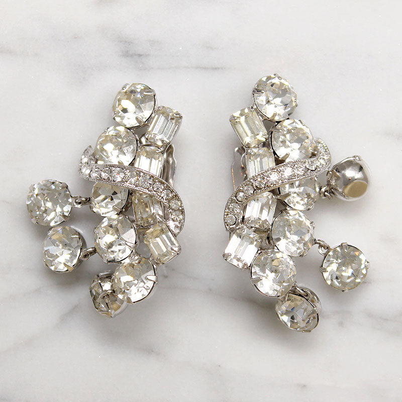 Dramatic Crystal Cluster Earrings by Eisenberg
