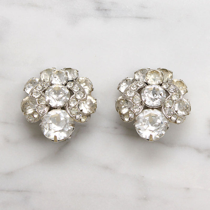 Bright Crystal Button Earrings by Eisenberg