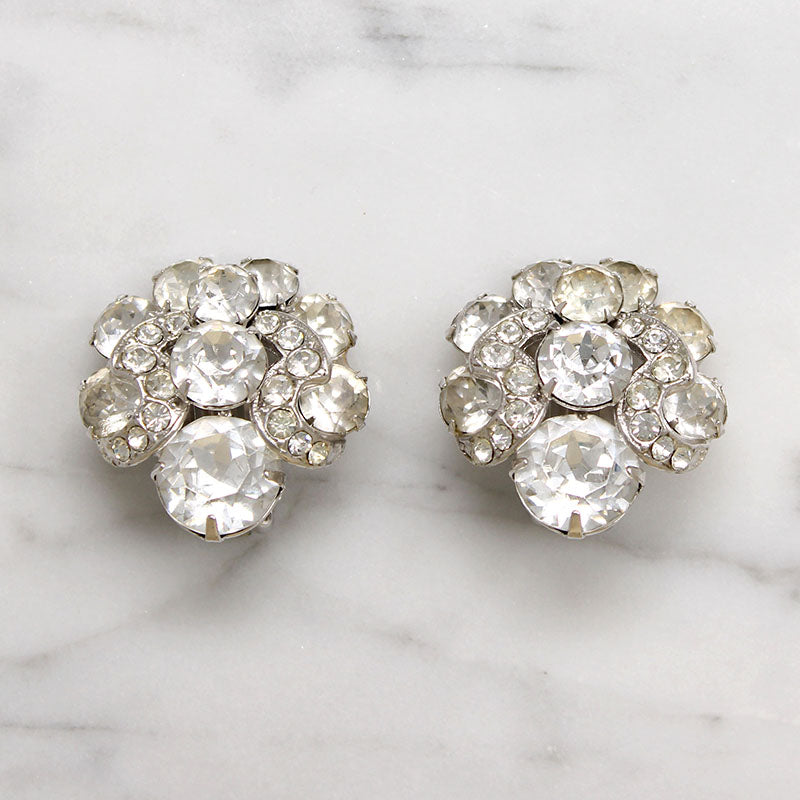 Bright Crystal Button Earrings by Eisenberg