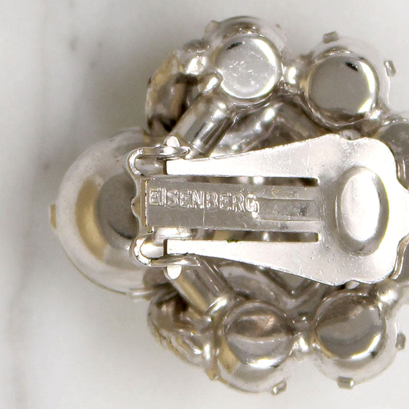Bright Crystal Button Earrings by Eisenberg