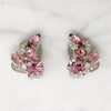 Pretty Pink & White Crystal Earrings by Eisenberg