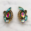 Dramatic Watermelon Rhinestone Earrings by Juliana