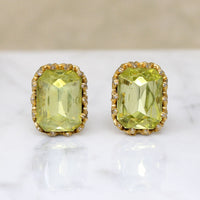 Faux Citrine Clip-On Earrings