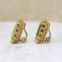 Faux Citrine Clip-On Earrings