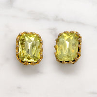 Faux Citrine Clip-On Earrings