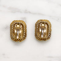 Faux Citrine Clip-On Earrings