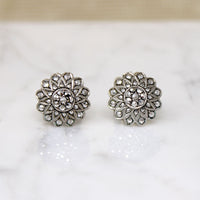 Darling Sterling & Marcasite Cluster Earrings