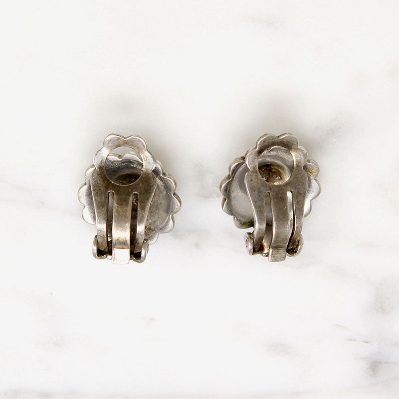 Darling Sterling & Marcasite Cluster Earrings