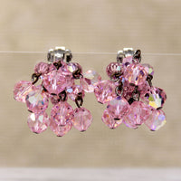 Pretty Pink Bead Cluster Earrings by Laguna