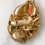 Faux Coral & Turquoise Earrings by Trifari
