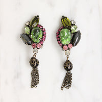 Juliana Easter Egg & Rhinestone Tassel Earrings