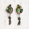 Juliana Easter Egg & Rhinestone Tassel Earrings