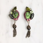 Juliana Easter Egg & Rhinestone Tassel Earrings