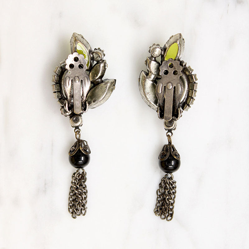 Juliana Easter Egg & Rhinestone Tassel Earrings